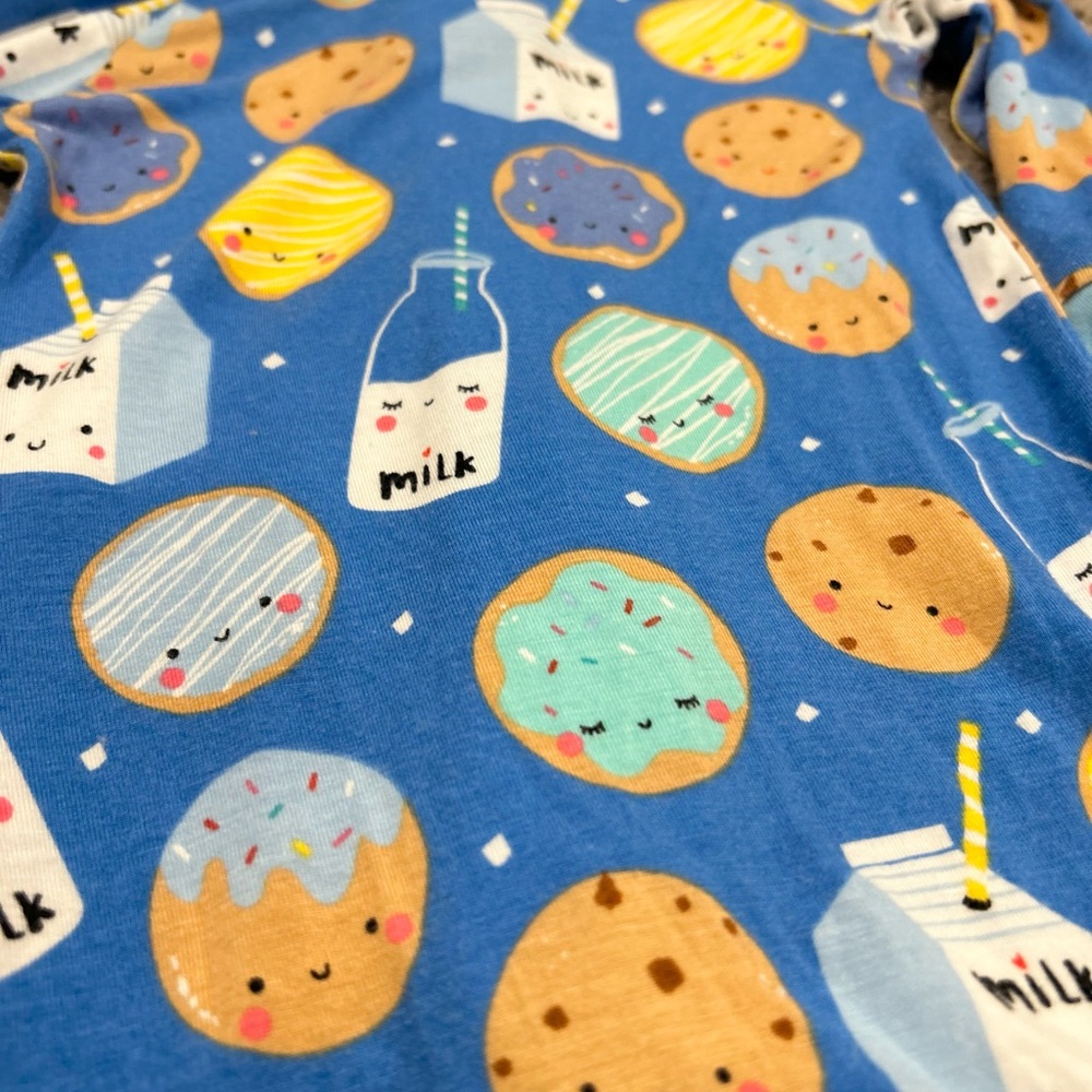 Little Sleepies Blue Milk & Cookies zippy - Picture 10 of 10